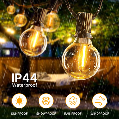 Solar G40 Patio Lights – LED Shatterproof Bulbs for Outdoor Use
