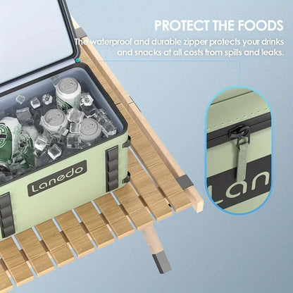 Lanedo Soft Cooler 36 Can 25 Botters, Insulated Bag Portable Ice Chest Box Floating Cooler Leak-Proof (Green)