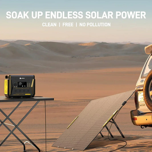 Portable Solar Panel SP300 for Power Station Blackbee 2000 with Adjustable Kickstand, Waterproof IP67