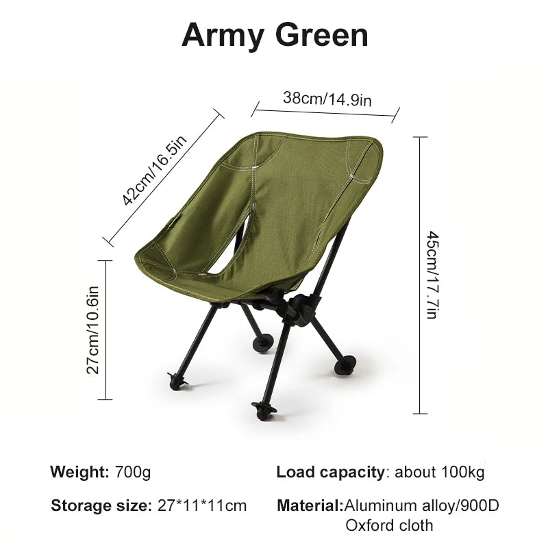 Children’s Folding Camp Chair – Compact Moon Design with Backrest