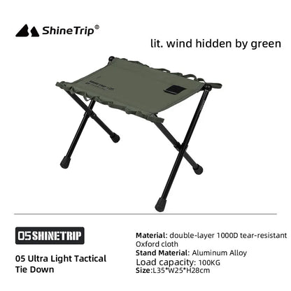 Ultralight Tactical Folding Chair – Aluminum Portable Camp Stool