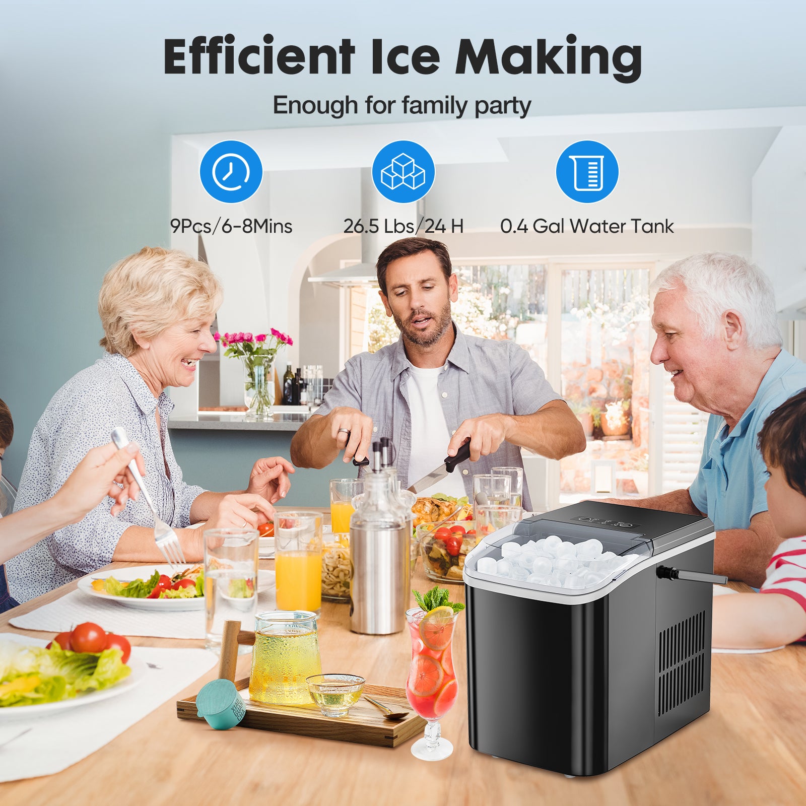 Portable Ice Maker for Home, Camping & Travel