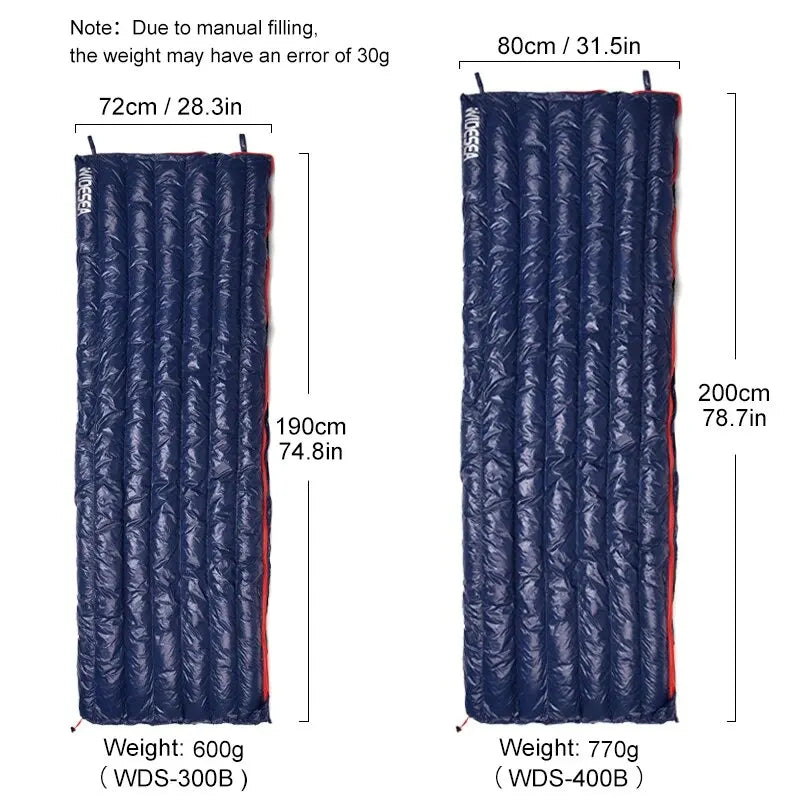 Ultralight Down Sleeping Bag – Waterproof & Compact for Camping