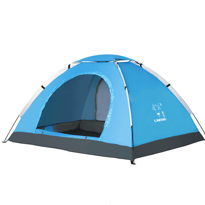 Single-Layer Lightweight Camping Tent – Ideal for Outdoor, Beach & Hiking Trips 3-4 person