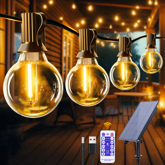 Solar G40 Patio Lights – LED Shatterproof Bulbs for Outdoor Use