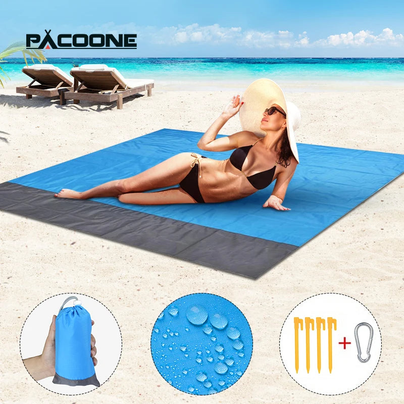 Needoras Waterproof Beach & Camping Blanket – Portable Outdoor Mat for Picnics, Hiking, and Travel