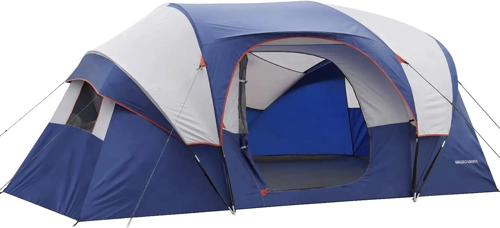 HIKERGARDEN 10-Person Family Camping Tent – Windproof & Easy Setup Dome Tent for Outdoors