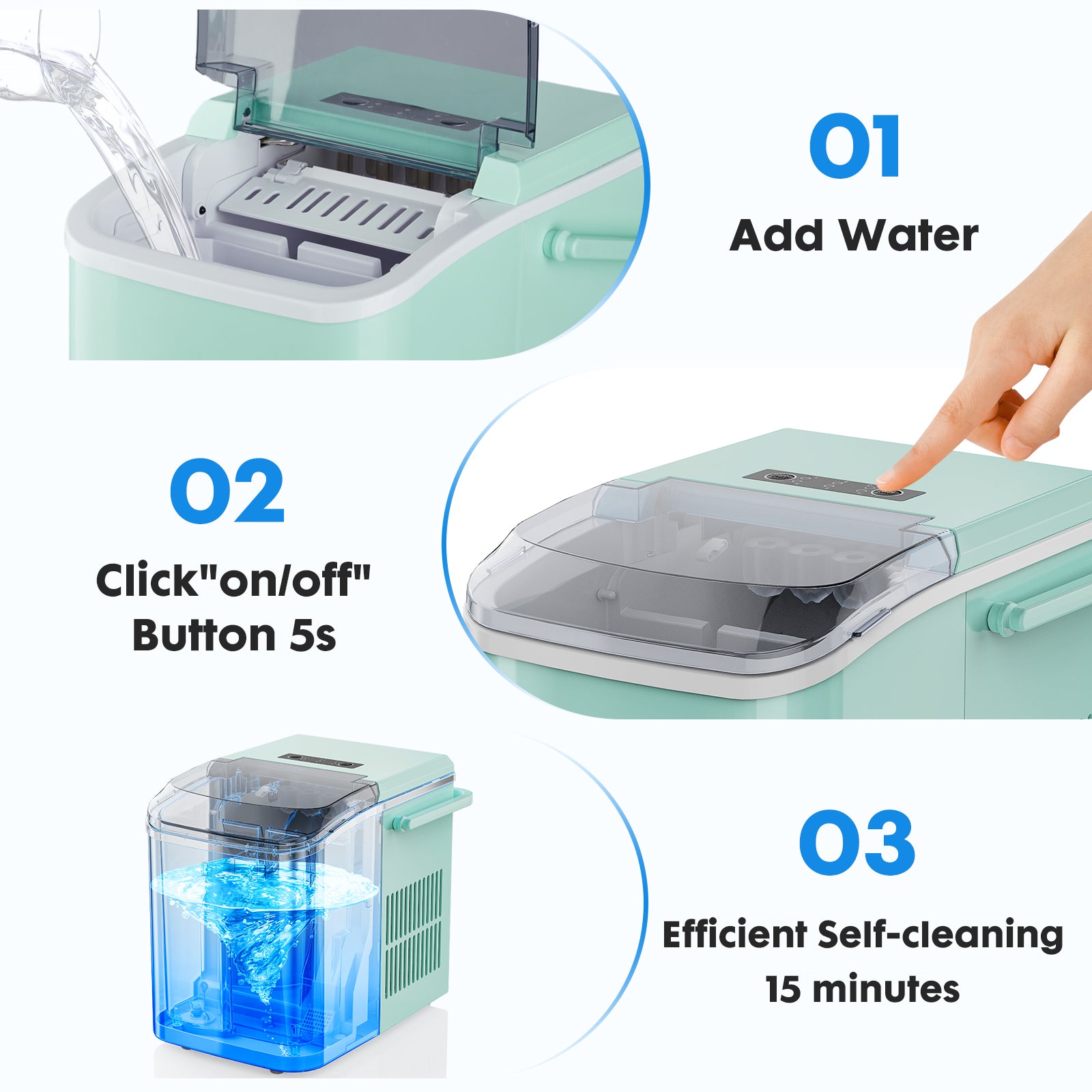 Portable Ice Maker for Home, Camping & Travel