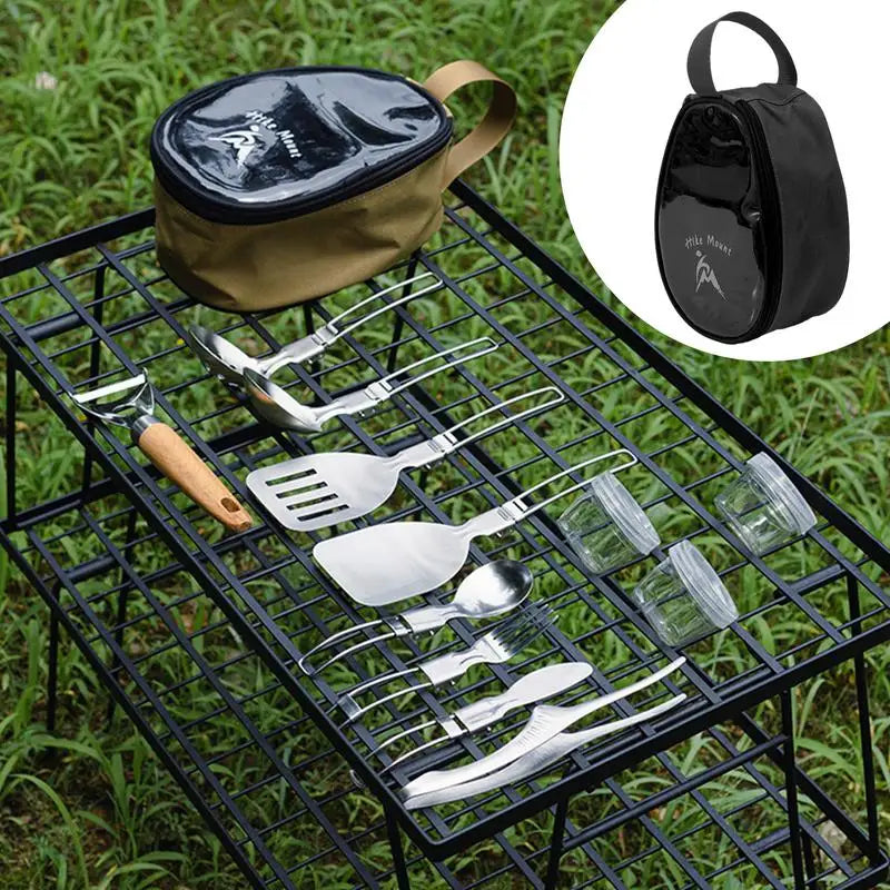 Needoras 11-Piece Camping Kitchen Utensil Set – Portable Outdoor Cookware Kit for BBQ & Hiking