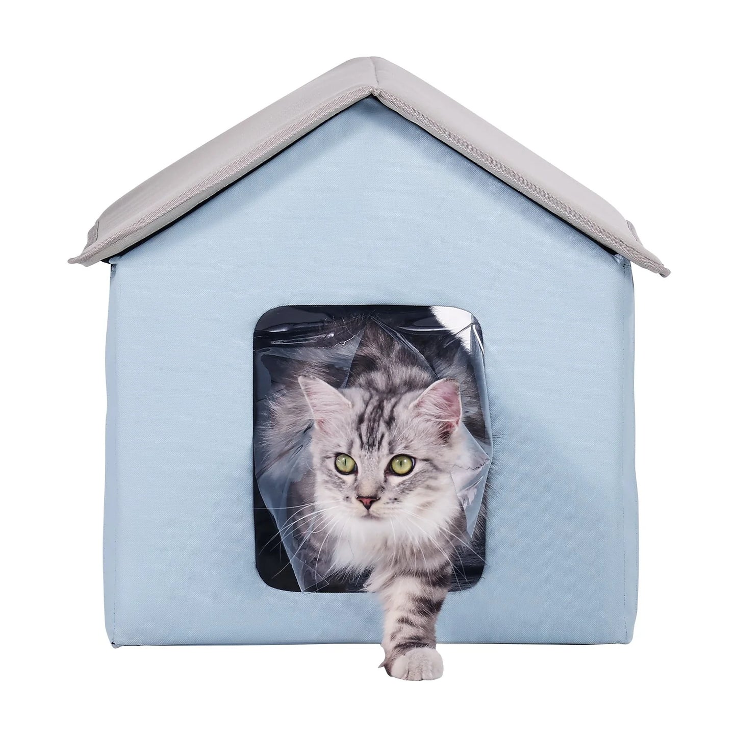 VEVOR Heated Cat House – Foldable Kitty Shelter with Heated Pad, Small Size