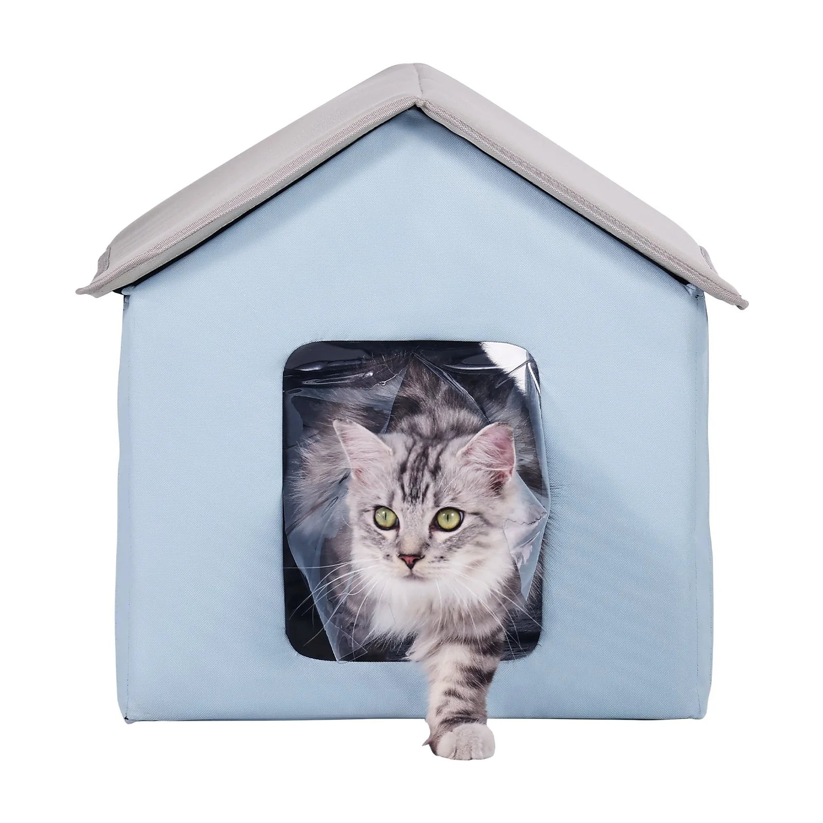 VEVOR Heated Cat House – Foldable Kitty Shelter with Heated Pad, Small Size
