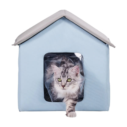 VEVOR Heated Cat House – Foldable Kitty Shelter with Heated Pad, Small Size