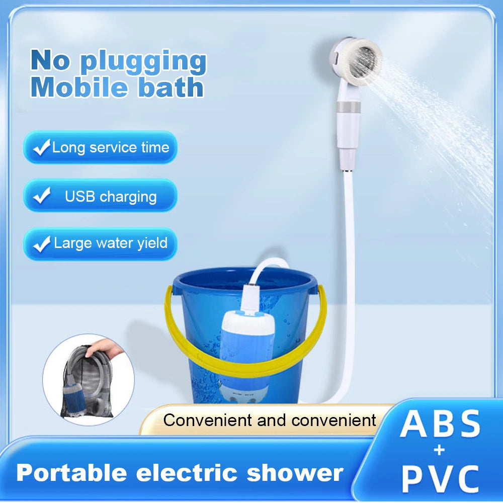 Rechargeable Camping Shower – Portable, Adjustable Flow, Powerful Outdoor Spray for Travel, Hiking & Pet Cleaning