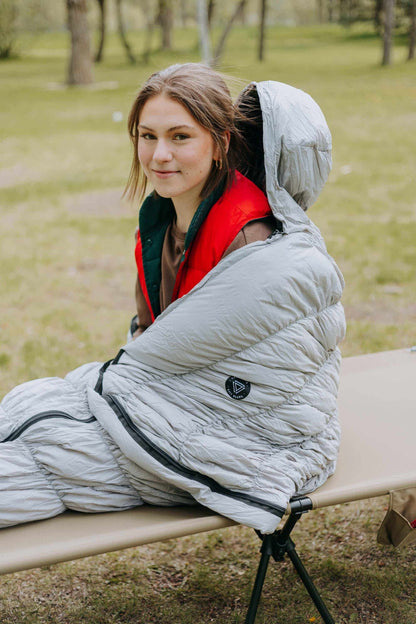 Goose Down Sleeping Bag – Lightweight & Warm, Black