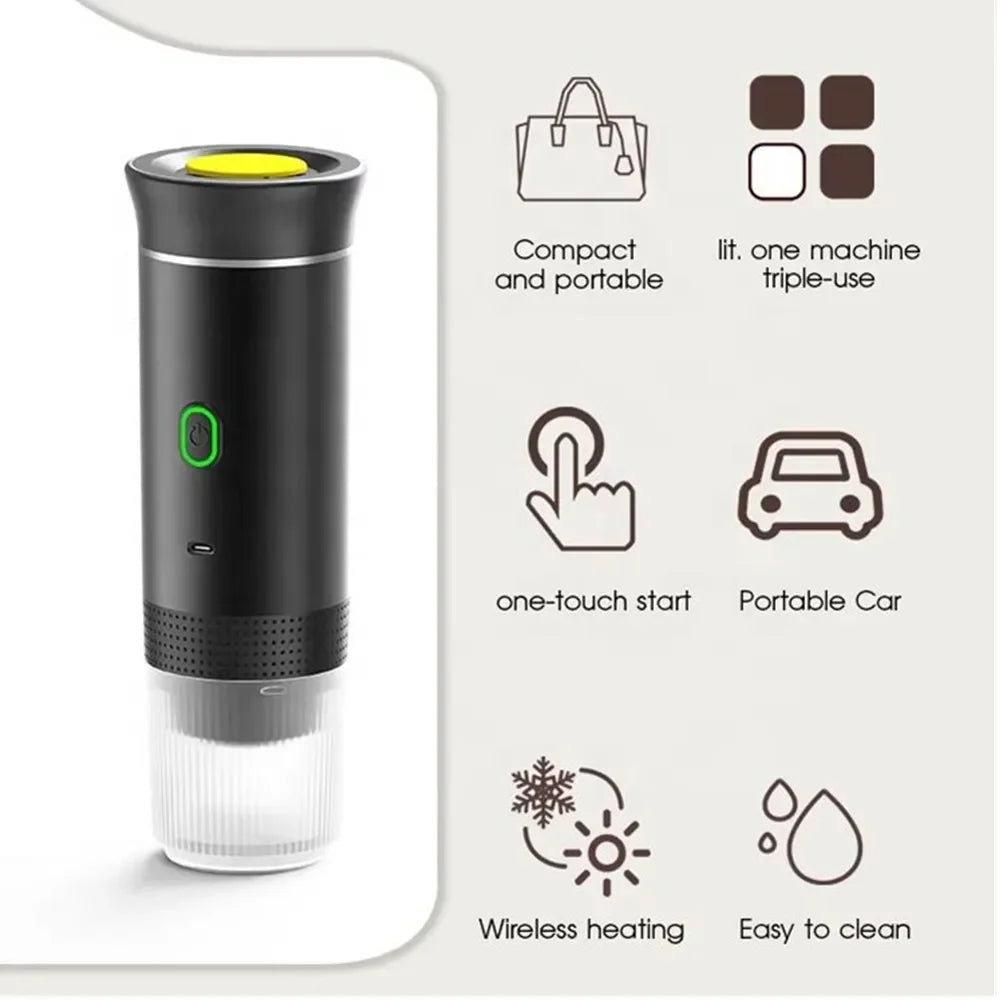 3-in-1 Wireless Espresso Maker – Silver Edition
