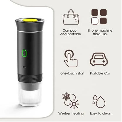 3-in-1 Wireless Espresso Maker – Silver Edition