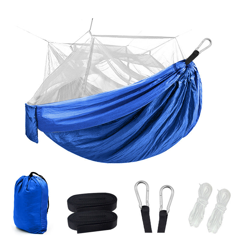 Outdoor Camping Hammock with Mosquito Net – Portable & Breathable Hanging Bed for Hiking and Travel