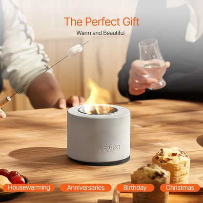Concrete Tabletop Fire Pit – Indoor/Outdoor Mini Fireplace Bowl