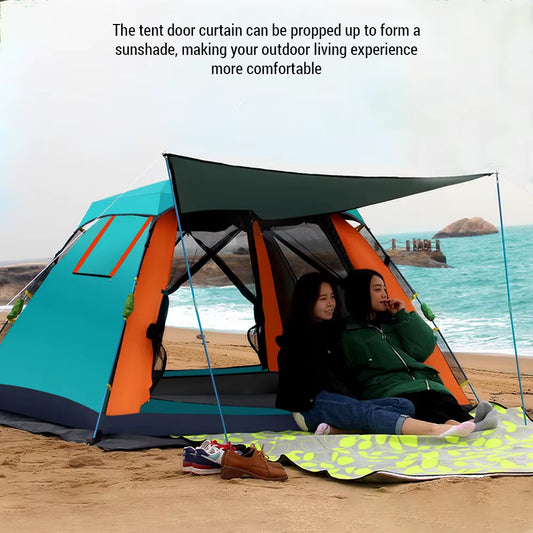 Hydraulic Canopy Tent Outdoor Automatic Quick Open Tent Waterproof Camping Tent 3-4 Person Instant Setup Tent Instant Setup Tent