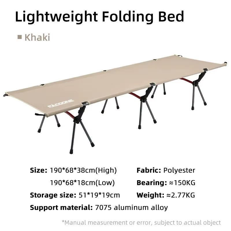 Portable Folding Camping Cot – Comfortable Outdoor Bed for Adults & Kids