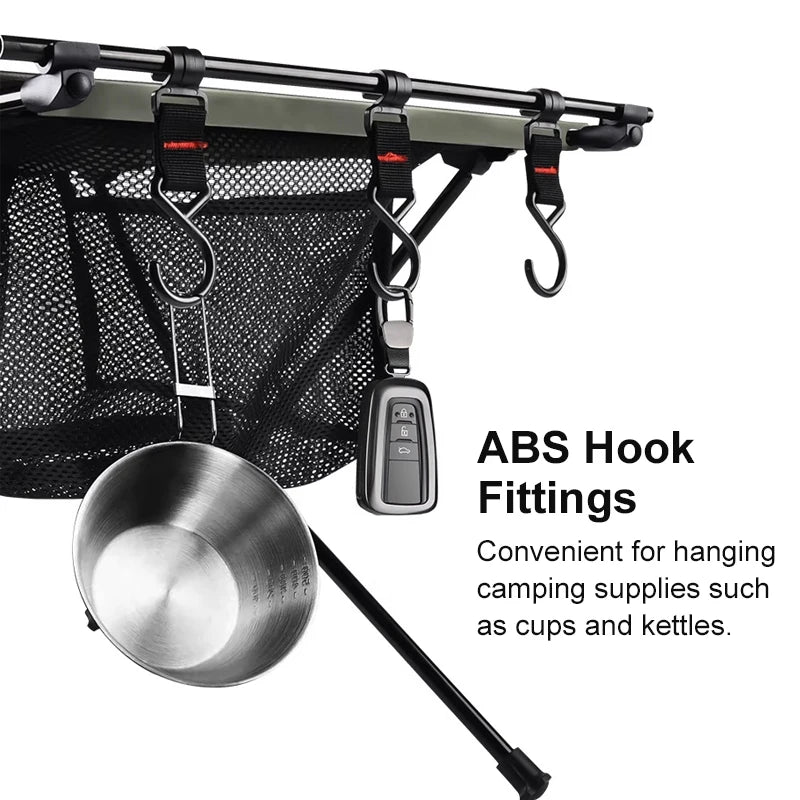 WESTTUNE Folding Camping Table – Lightweight Aluminum with Storage Mesh | Portable for BBQ, Picnic, Hiking