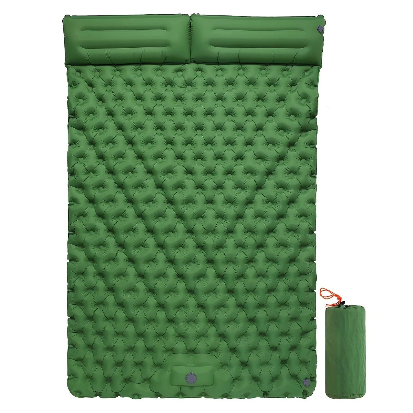 Double Inflatable Mattress with Built-In Pillow & Pump – Outdoor Sleeping Pad for Camping, Hiking, Travel