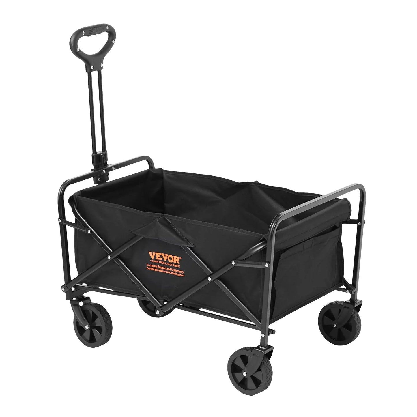 VEVOR Folding Utility Wagon – All-Terrain Cart, 220 lbs Capacity