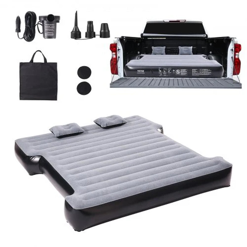VEVOR Truck Bed Air Mattress – Fits 5.5–5.8 Ft Beds w/ Pump & Pillows