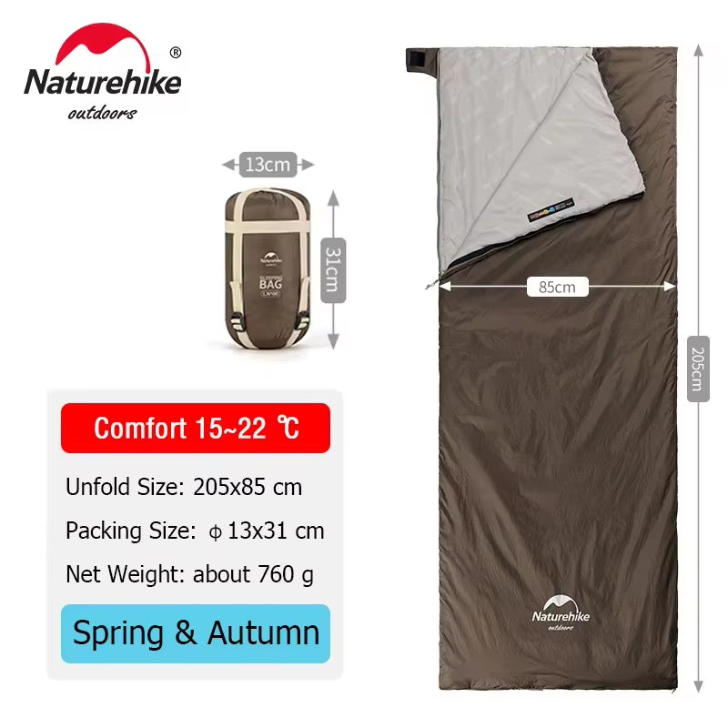LW180 Ultralight Sleeping Bag – Cotton, Compact & Spring/Summer Ready