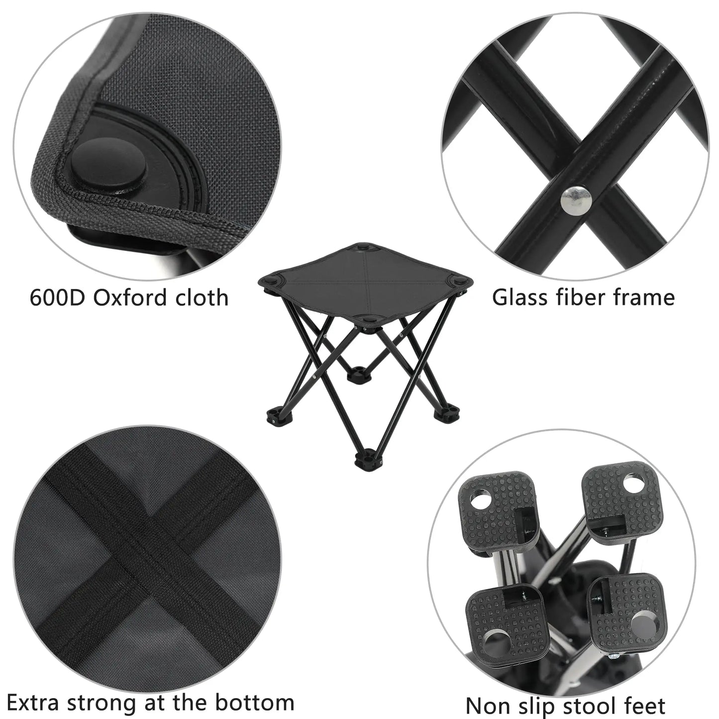 Portable Folding Camping Stool – Lightweight Outdoor Chair for Fishing, Hiking & Beach