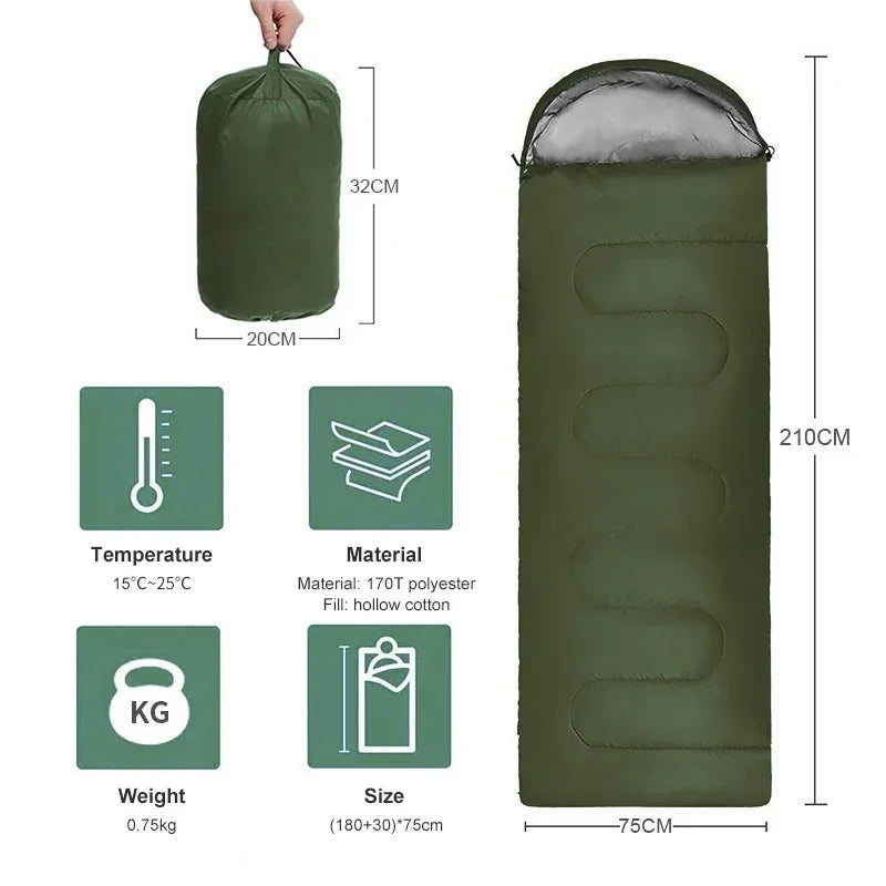 4-Season Lightweight Camping Sleeping Bag – Warm & Compact