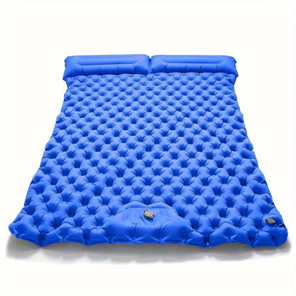 Double Inflatable Mattress with Built-In Pillow & Pump – Outdoor Sleeping Pad for Camping, Hiking, Travel