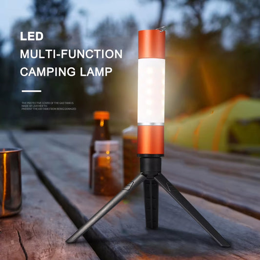 Rechargeable LED Torch – Telescopic Camping Light with Tripod Nut & Table Mode