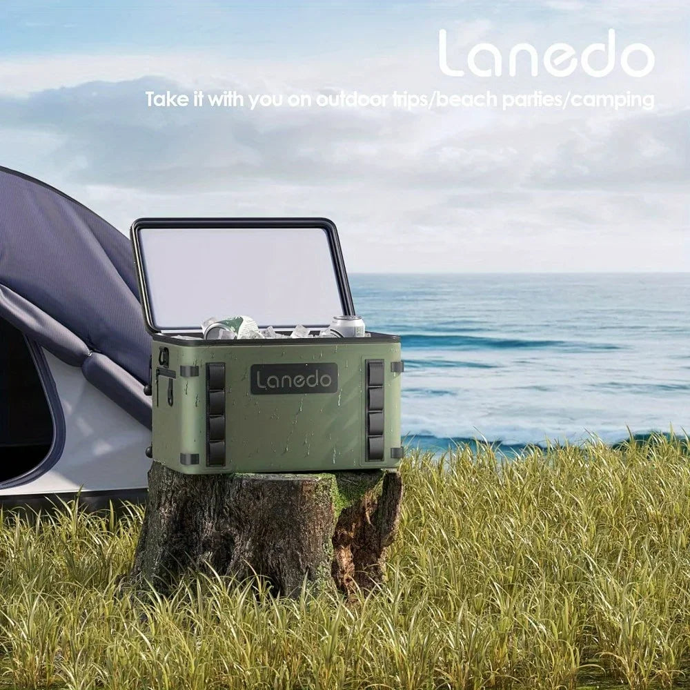 Lanedo Soft Cooler 36 Can 25 Botters, Insulated Bag Portable Ice Chest Box Floating Cooler Leak-Proof (Green)