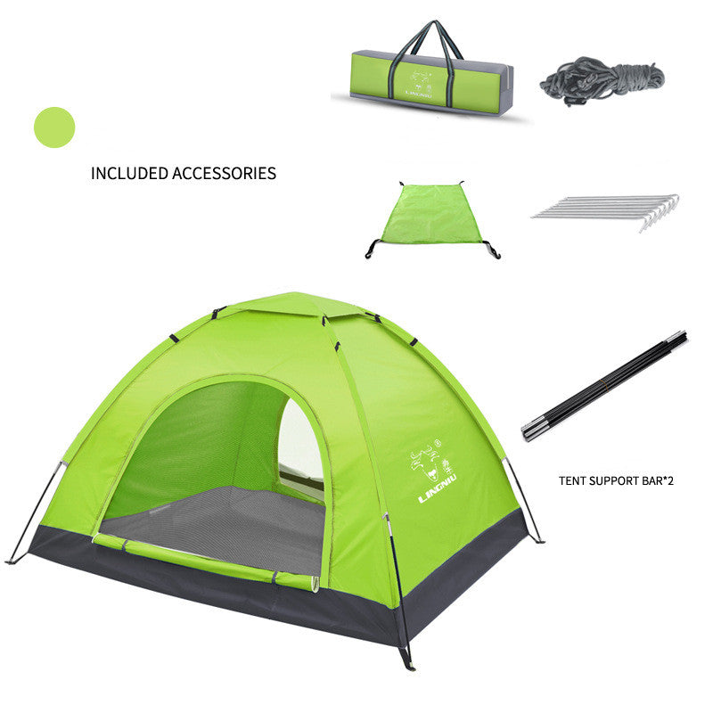 Single-Layer Lightweight Camping Tent – Ideal for Outdoor, Beach & Hiking Trips 3-4 person