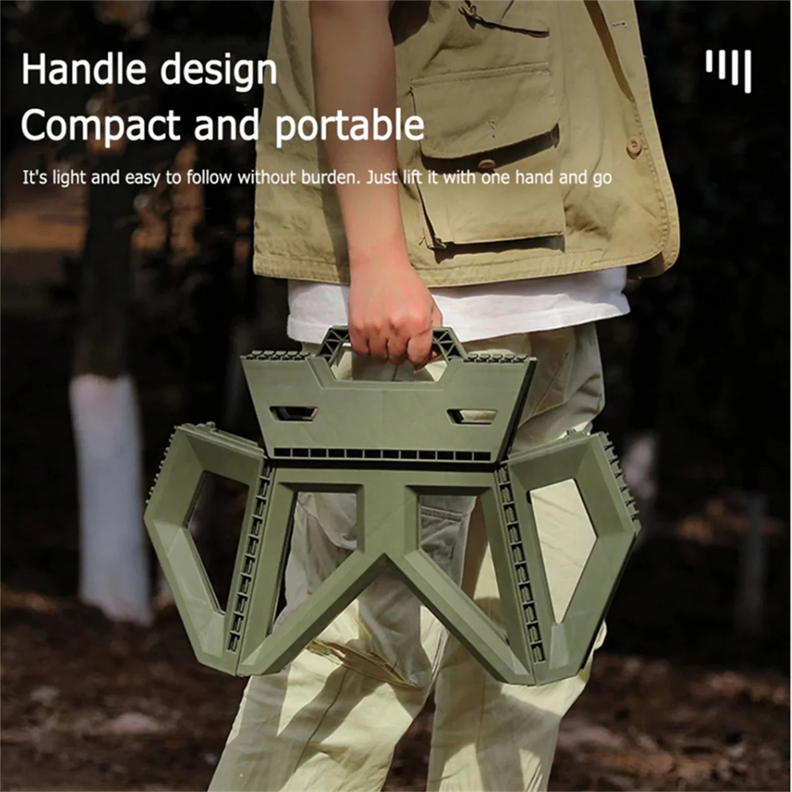 Portable Folding Outdoor Stool – Compact, Durable & Heavy-Duty for Camping, Fishing, Beach