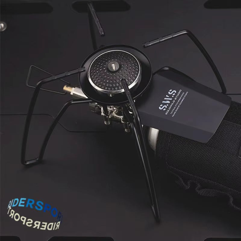 Black Spider Folding Gas Stove – Compact & Durable Outdoor Cooking Stove