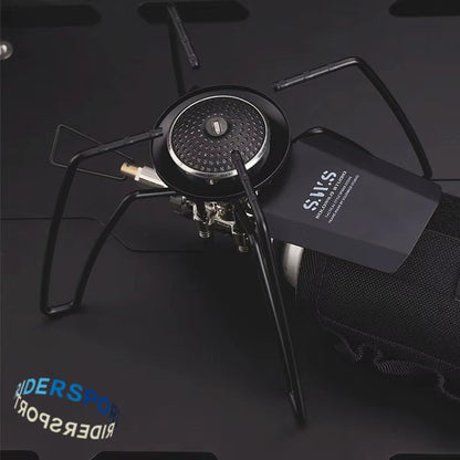 Black Spider Folding Gas Stove – Compact & Durable Outdoor Cooking Stove