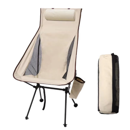 WESTTUNE Folding Camping Chair with Headrest – Lightweight & Portable