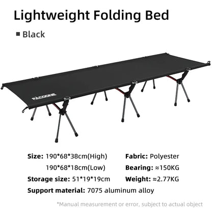 Portable Folding Camping Cot – Comfortable Outdoor Bed for Adults & Kids