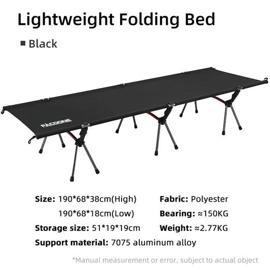 Portable Folding Camping Cot – Comfortable Outdoor Bed for Adults & Kids