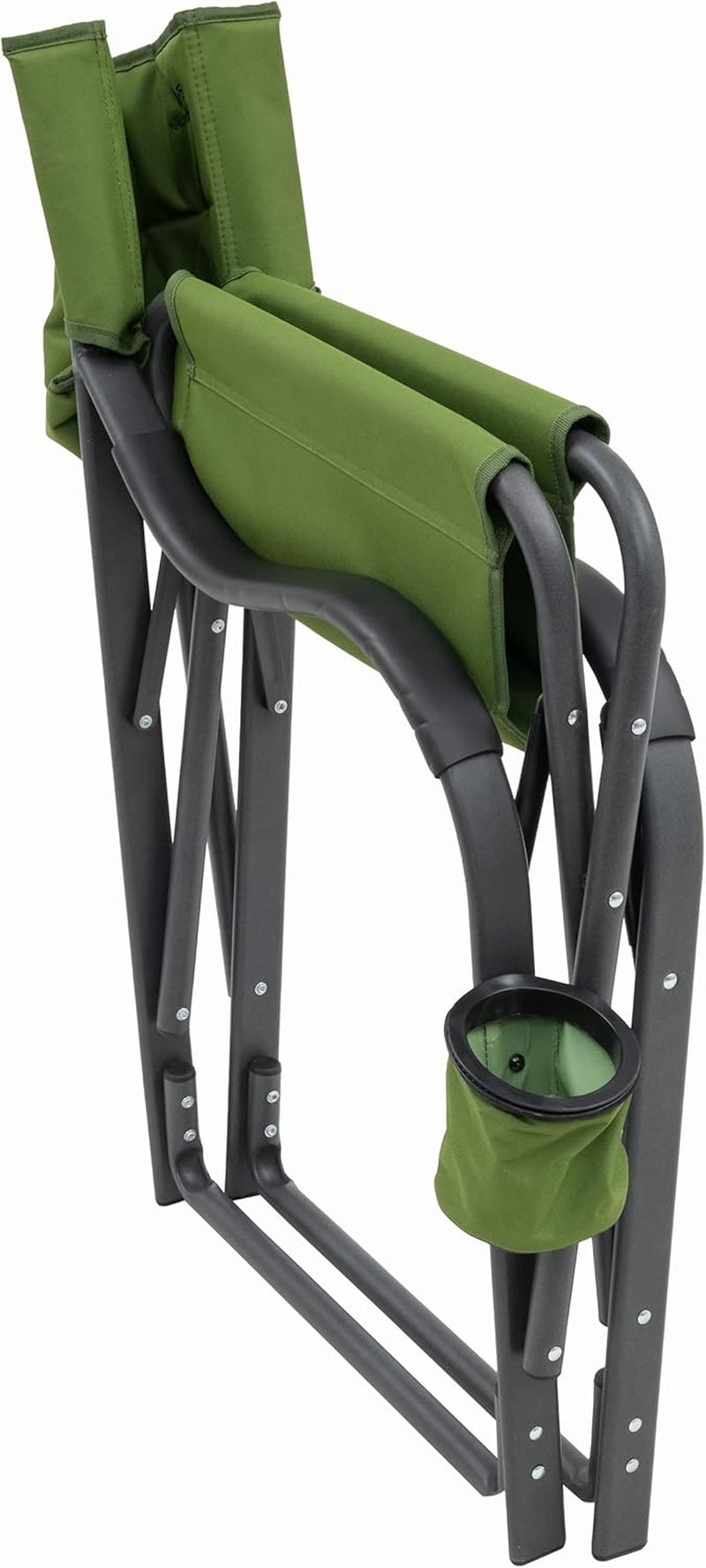 Camp Chairs for Adults - Comfortable Padded Polyester Fabric over Sturdy Wide Aluminum/Steel Frame with Tall Back, Folds Flat