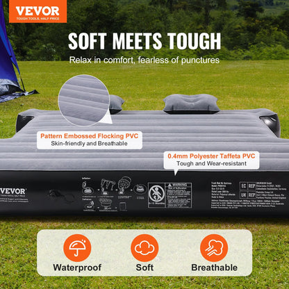 VEVOR Truck Bed Air Mattress – Fits 5.5–5.8 Ft Beds w/ Pump & Pillows