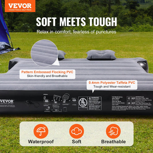 VEVOR Truck Bed Air Mattress – Fits 5.5–5.8 Ft Beds w/ Pump & Pillows