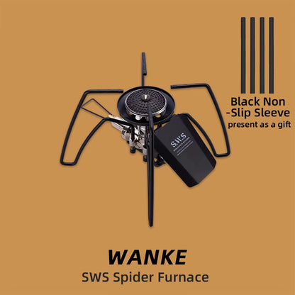 Black Spider Folding Gas Stove – Compact & Durable Outdoor Cooking Stove