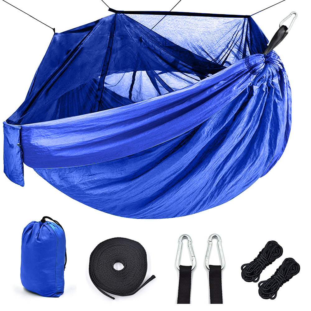Outdoor Camping Hammock with Mosquito Net – Portable & Breathable Hanging Bed for Hiking and Travel