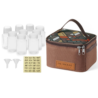 Camping Seasoning Bottle Set Storage Bag Portable Sealing Oil Bottle Large Capacity Condiment Jars Organizer for Camping Picnic