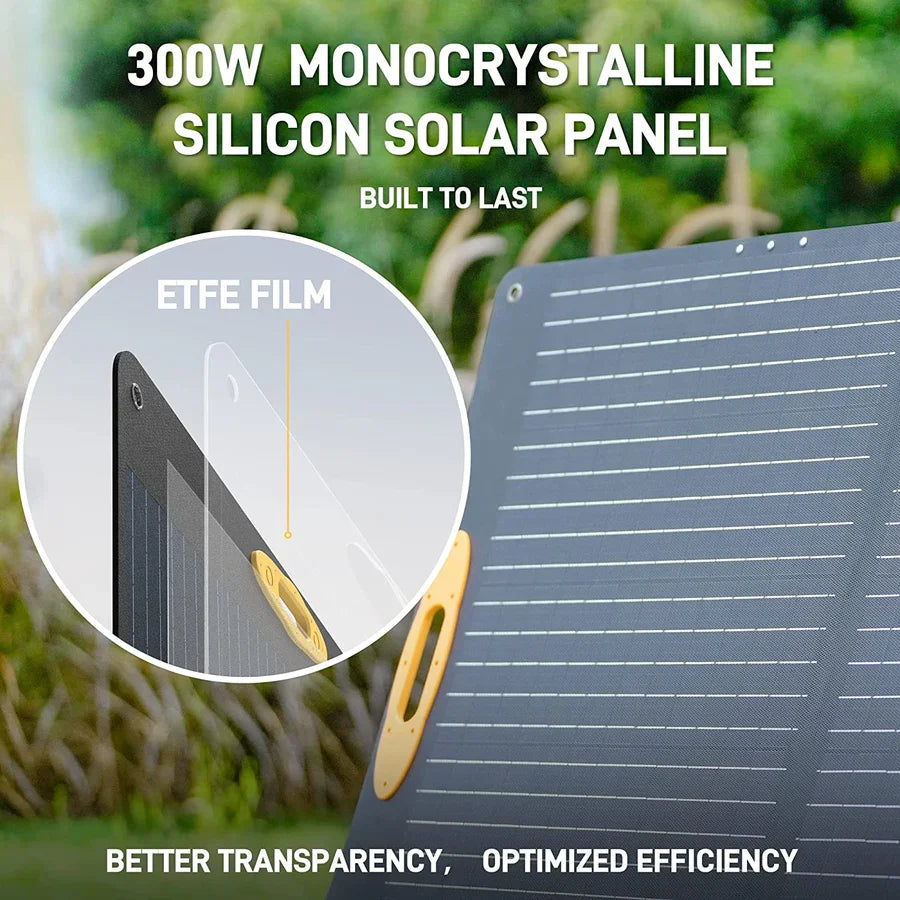 Portable Solar Panel SP300 for Power Station Blackbee 2000 with Adjustable Kickstand, Waterproof IP67