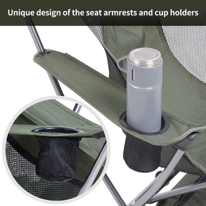 Plus Size Ultralight Camping Chair – Wide Folding Outdoor Seat
